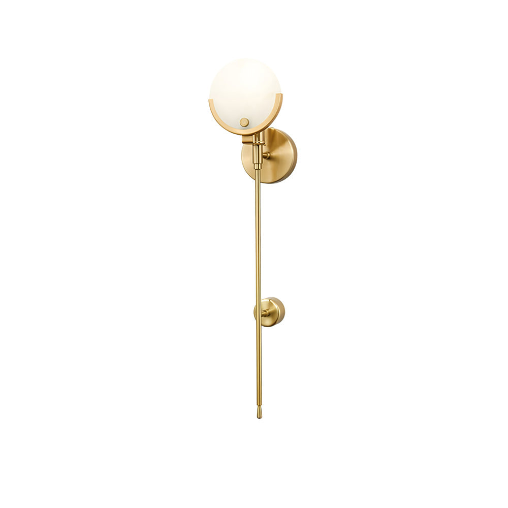 Ava Alabaster Brass Wall Lamp