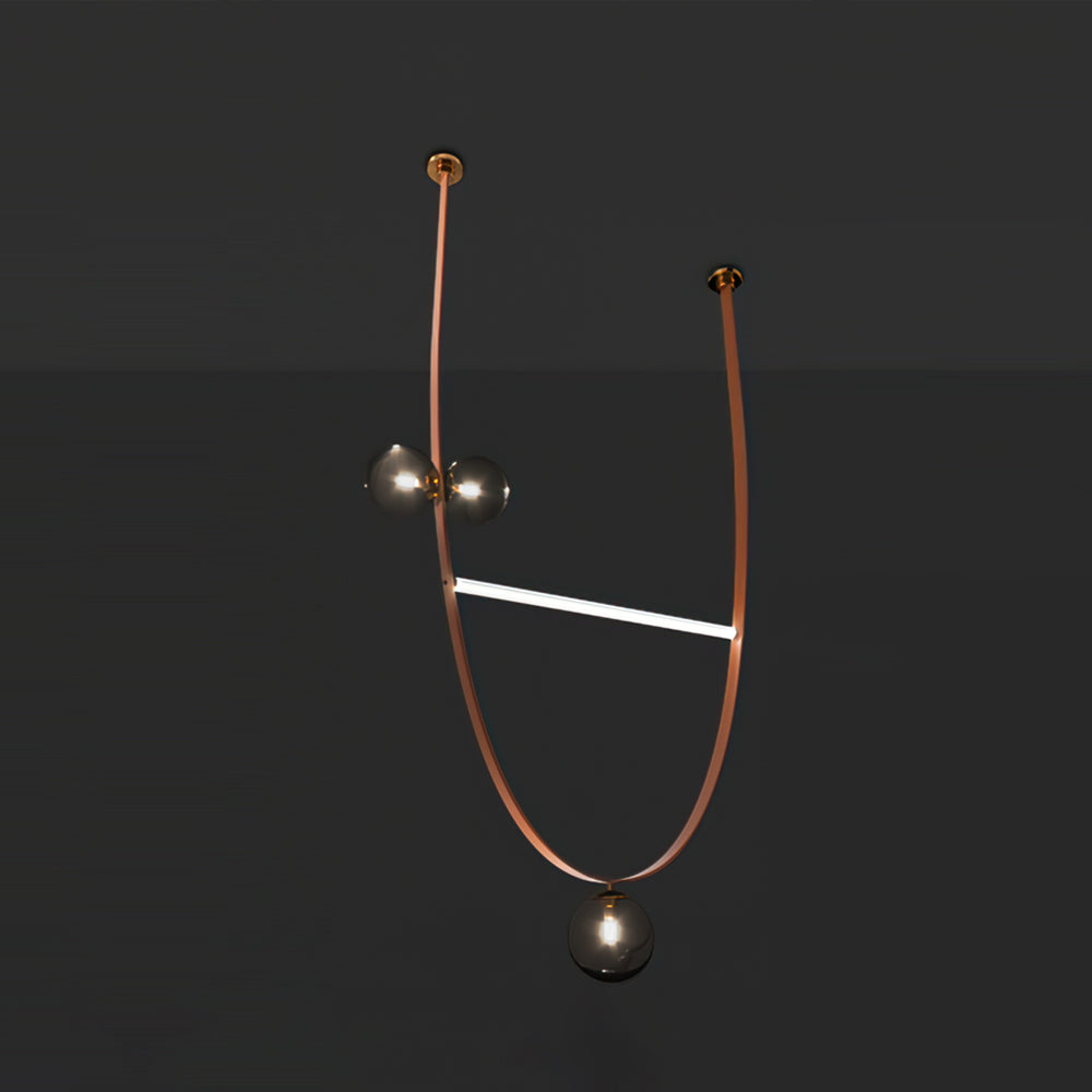 Belt Leather Ball Chandelier