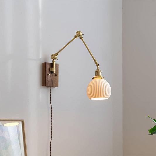 Elia Swing Arm Plug In Wall Lamp