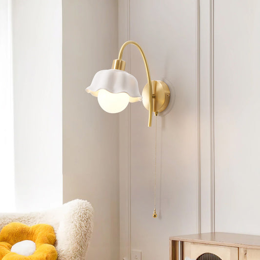 Flower Ceramic Wall Lamp