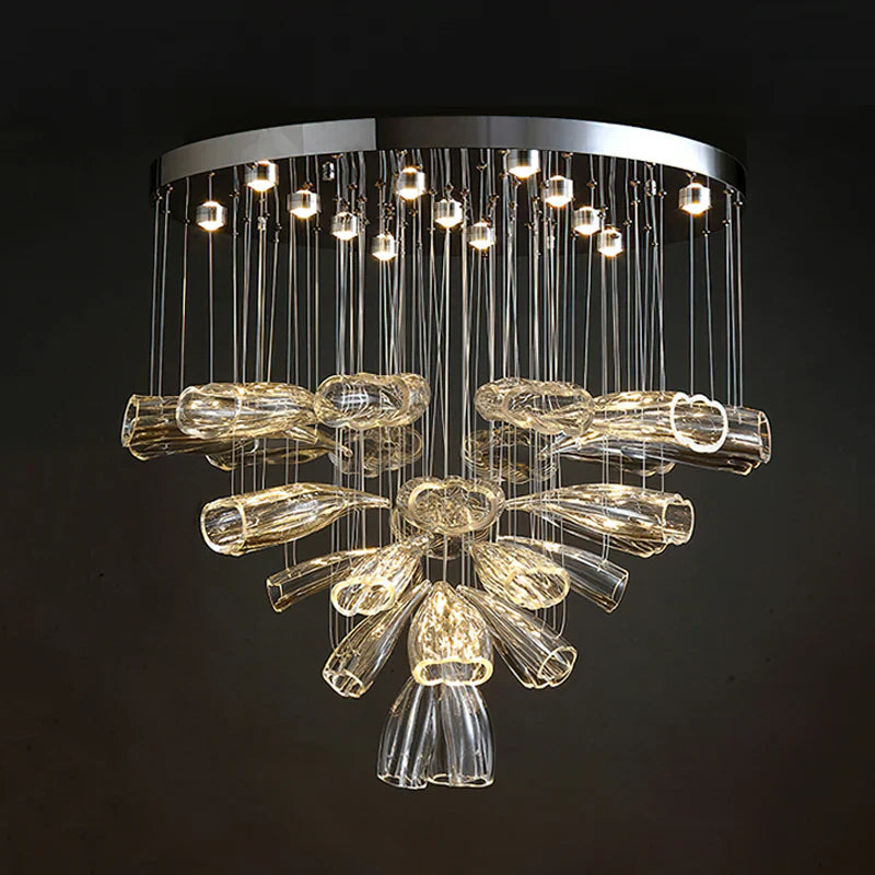 Glass Lotus Chandelier