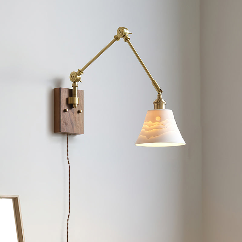Murale Swing Arm Plug In Wall Lamp
