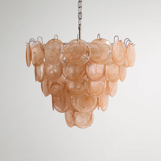Murano Caramel Disc Chandelier