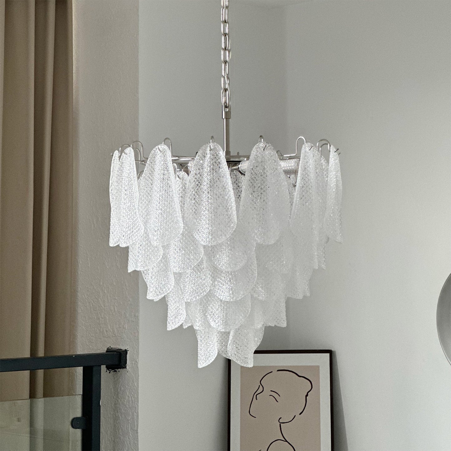 Vianna Ripple Glass Chandelier