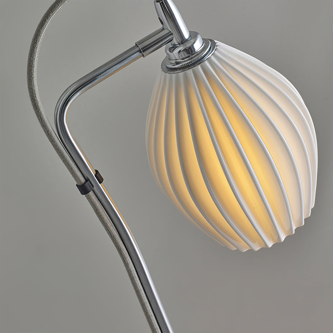 Ceramic Ribbed Floor Lamp