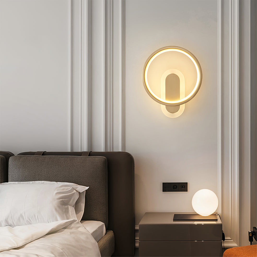 Round Brass Wall Lamp