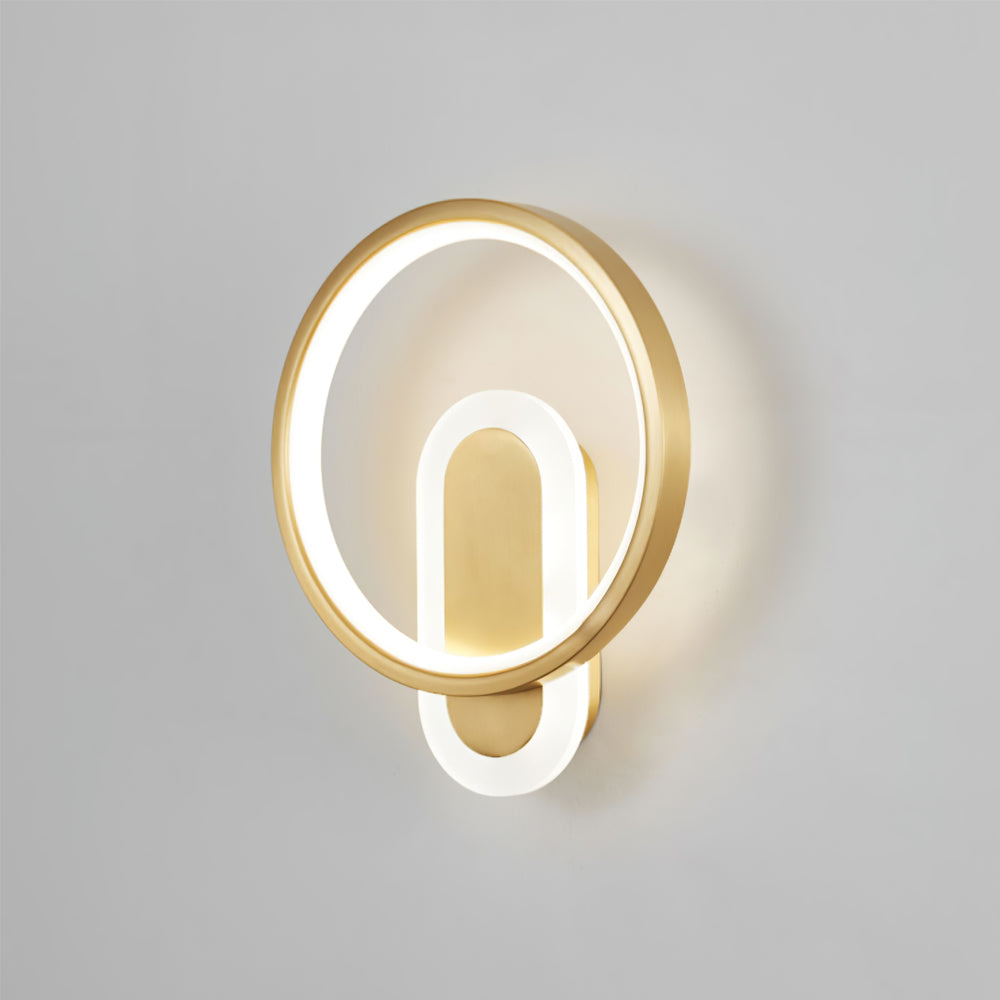 Round Brass Wall Lamp