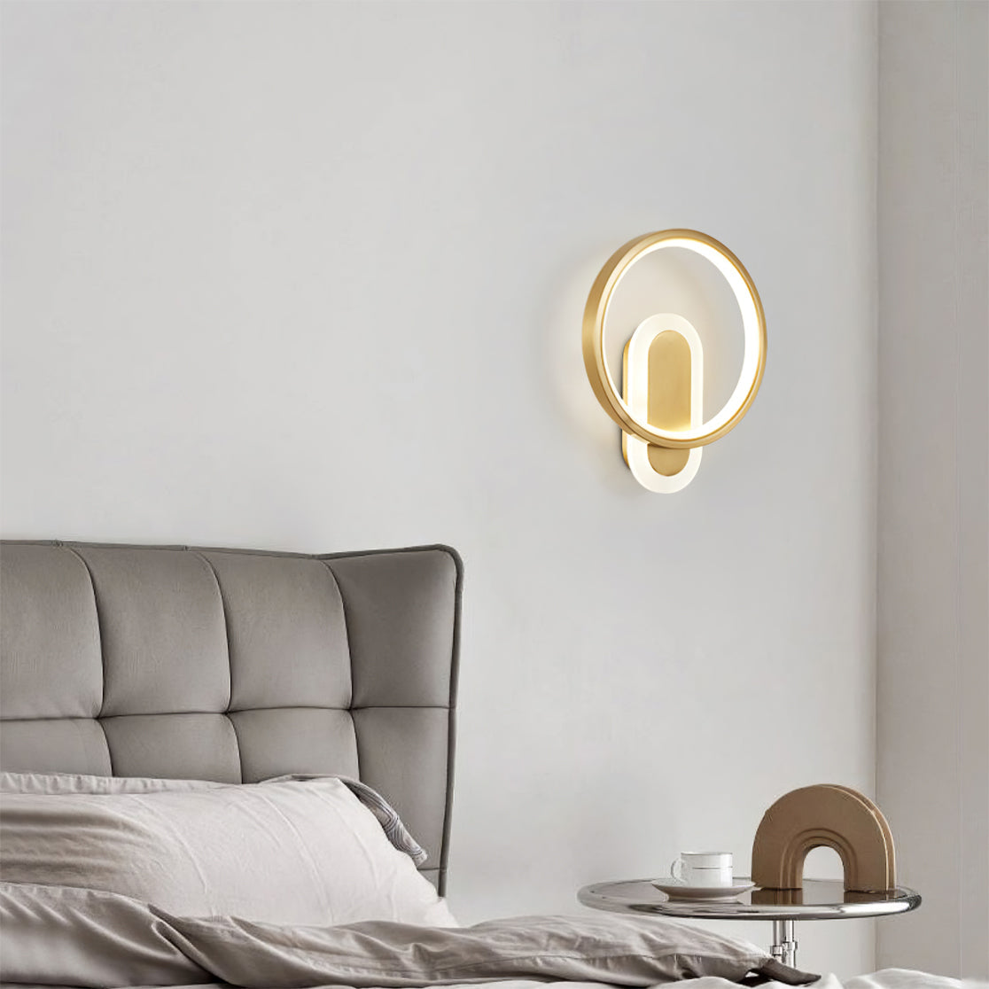 Round Brass Wall Lamp