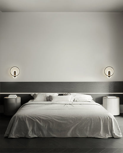 Round Brass Wall Lamp