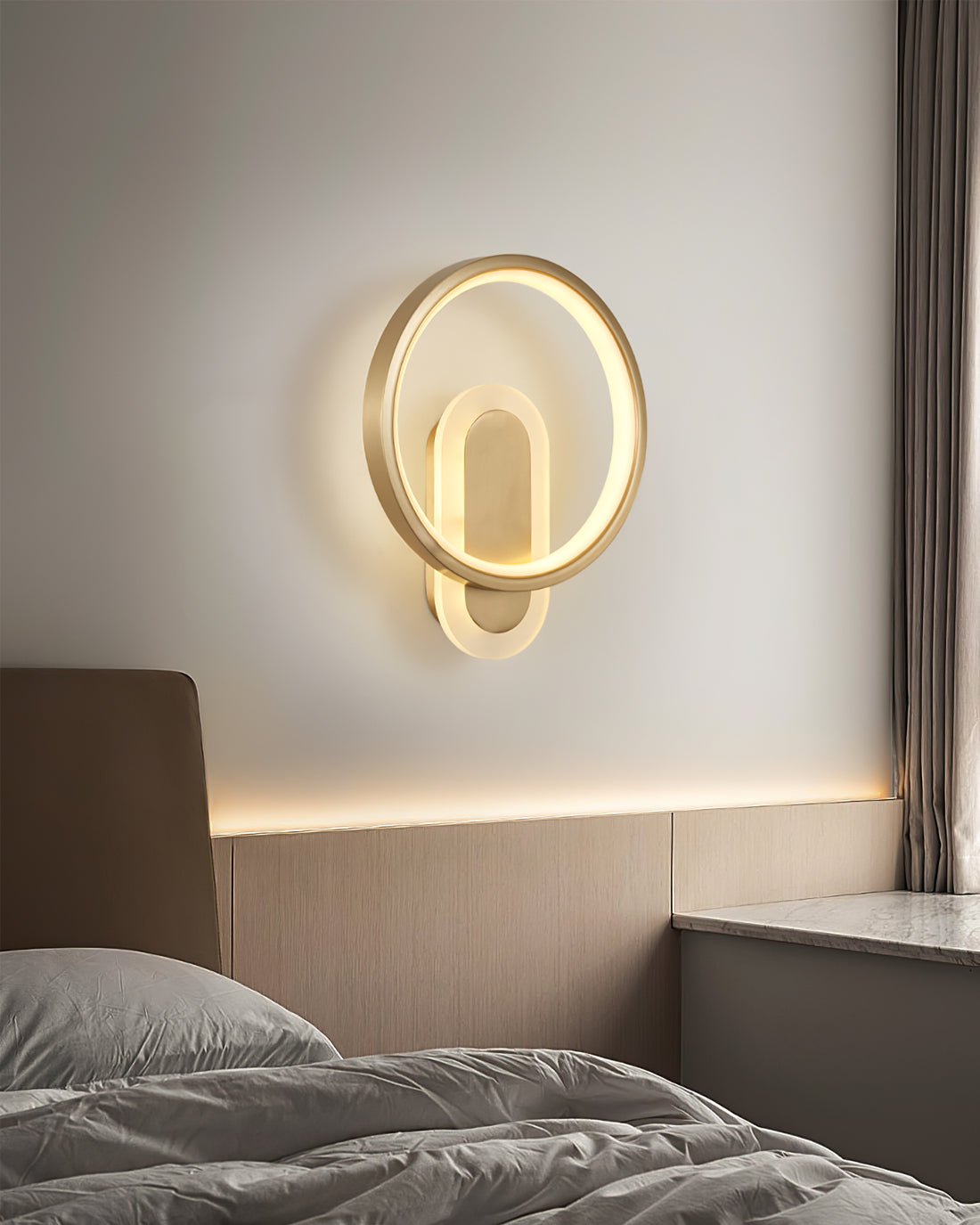 Round Brass Wall Lamp