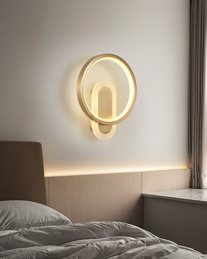 Round Brass Wall Lamp
