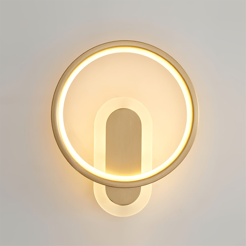 Round Brass Wall Lamp