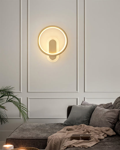 Round Brass Wall Lamp