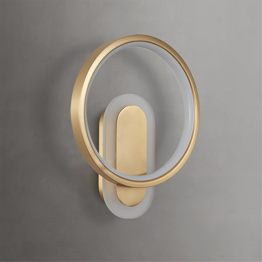 Round Brass Wall Lamp