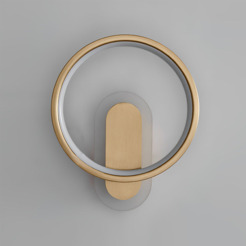 Round Brass Wall Lamp