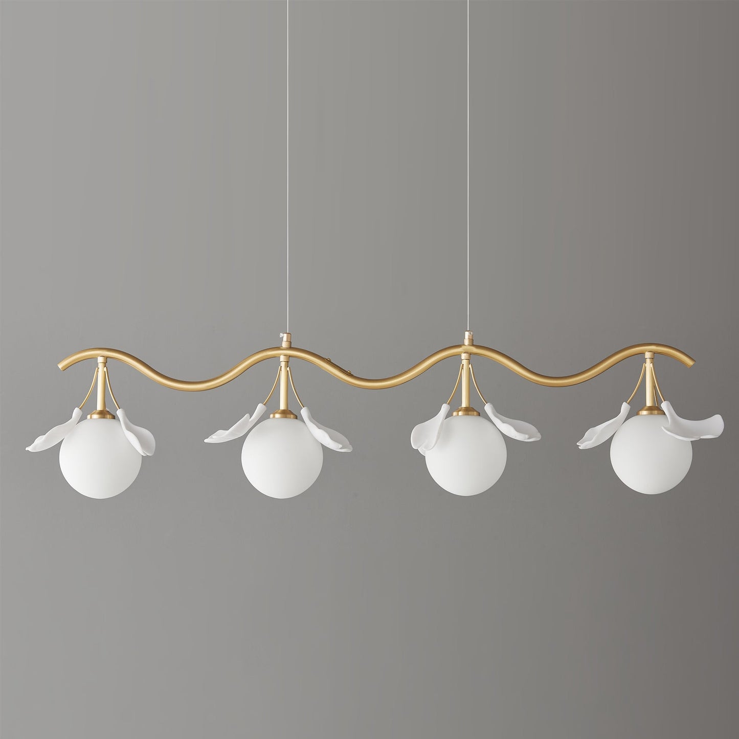 Allanie Gingko Long Chandelier