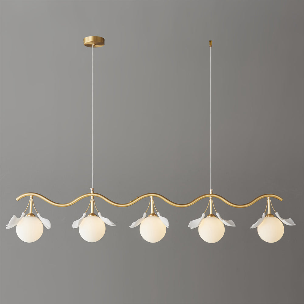 Allanie Gingko Long Chandelier