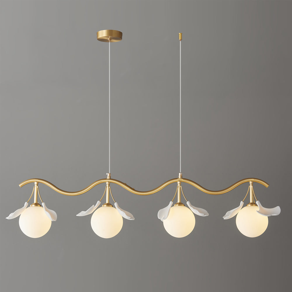 Allanie Gingko Long Chandelier