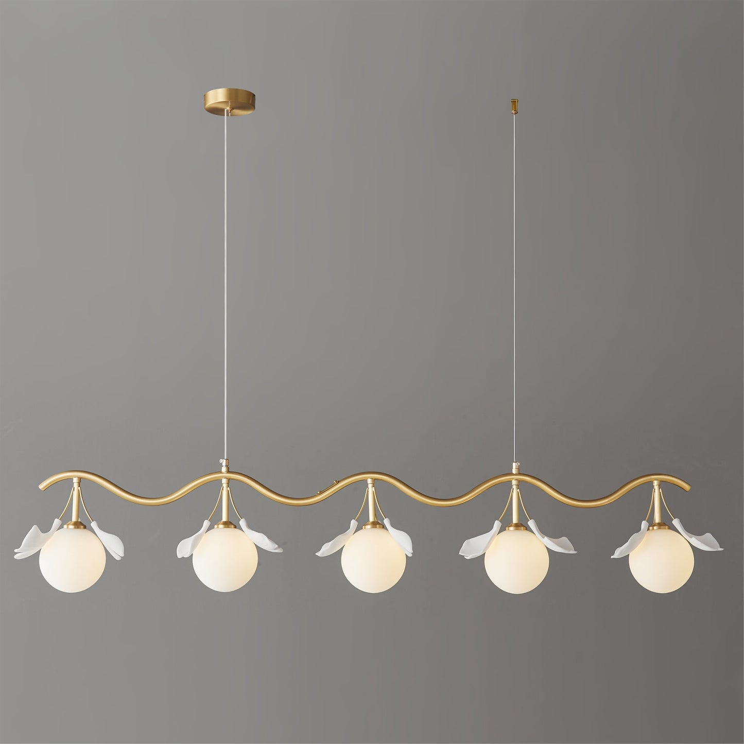 Allanie Gingko Long Chandelier