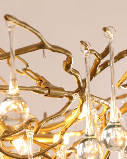Anita Brass Leaf Chandelier