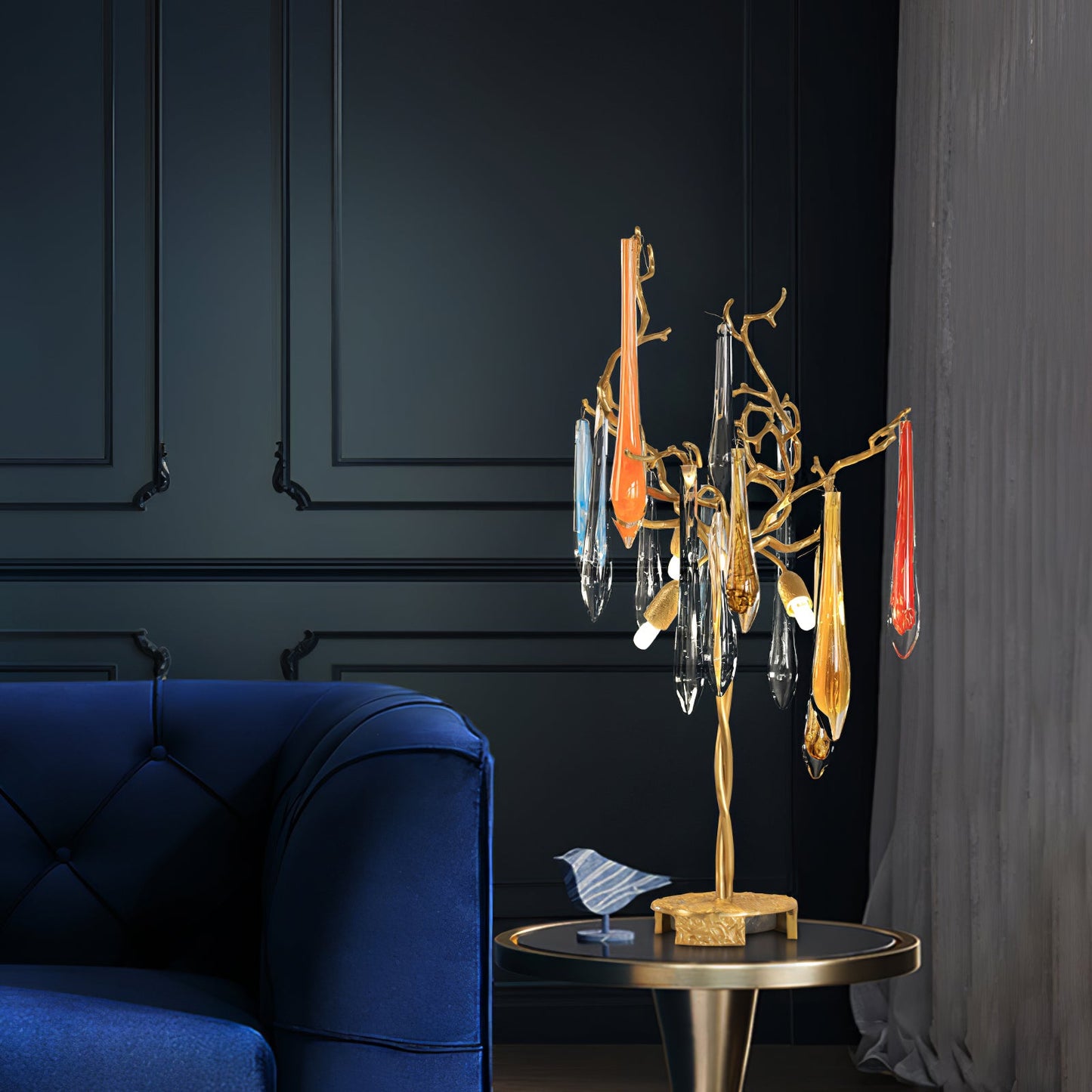 Aqua Willow Table Lamp