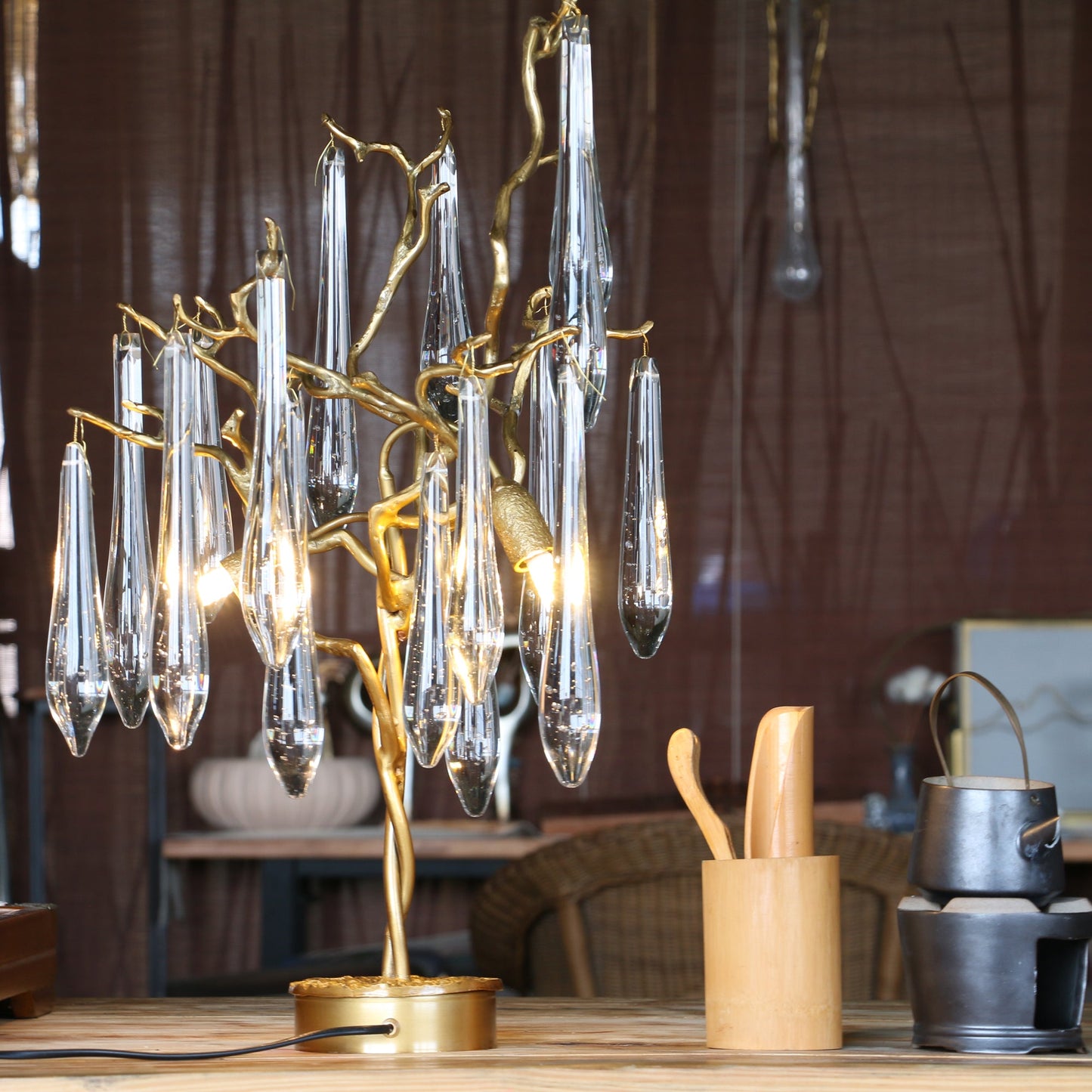 Aqua Willow Table Lamp