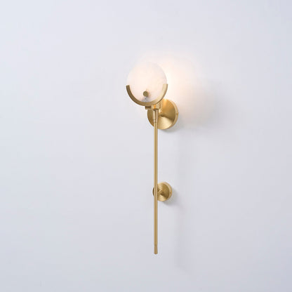 Ava Alabaster Brass Wall Lamp