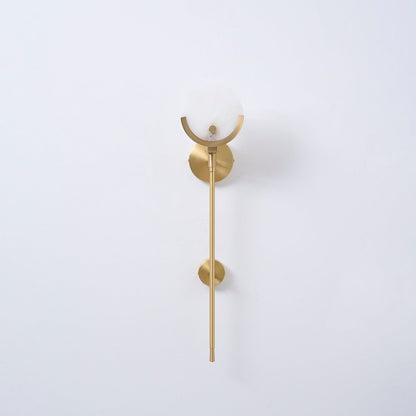 Ava Alabaster Brass Wall Lamp