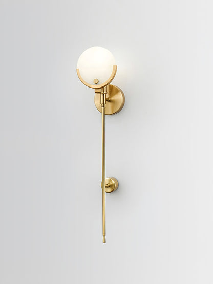 Ava Alabaster Brass Wall Lamp