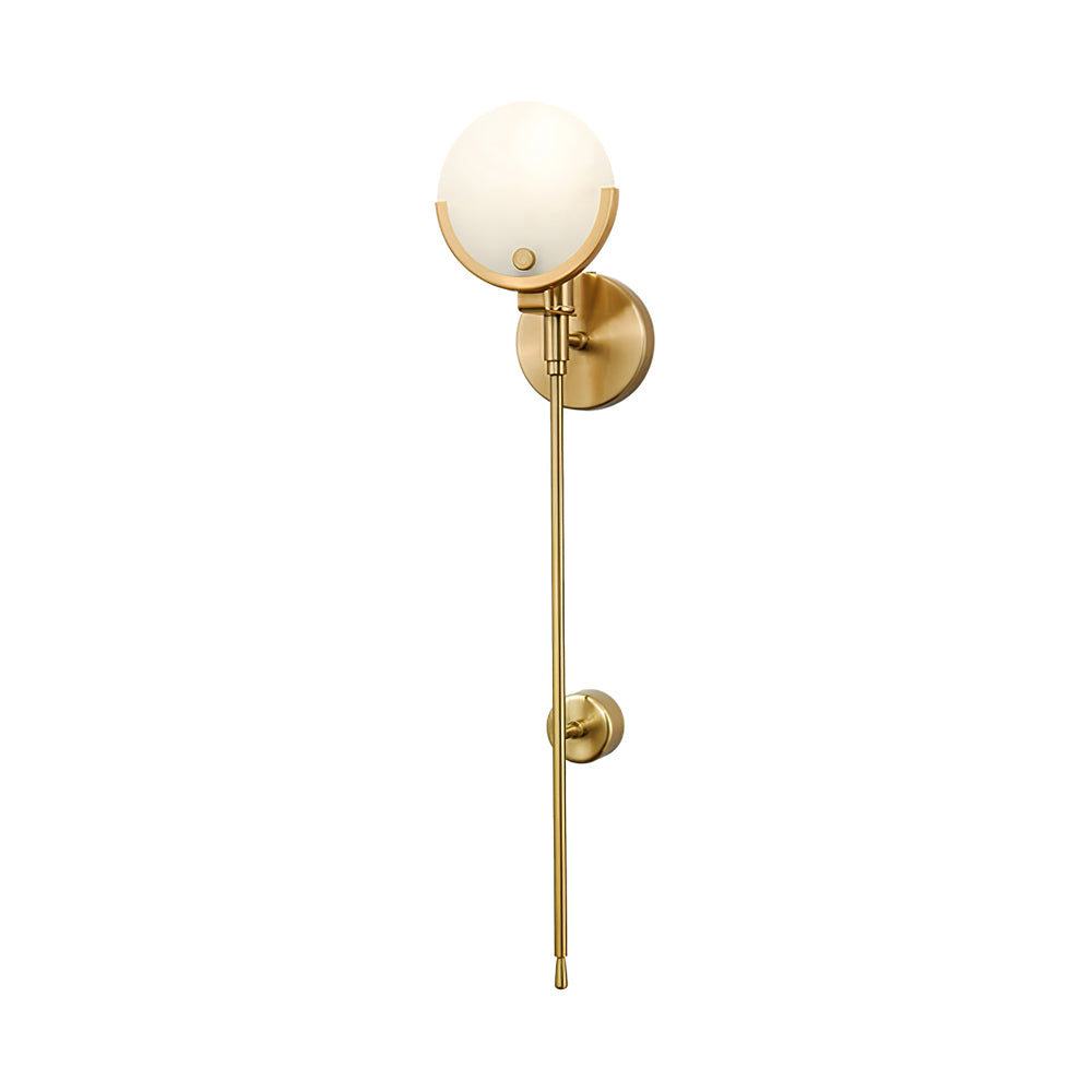 Ava Alabaster Brass Wall Lamp