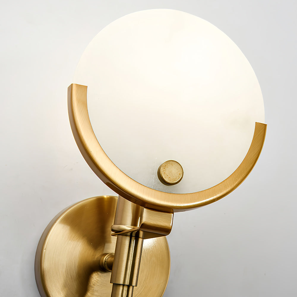 Ava Alabaster Brass Wall Lamp