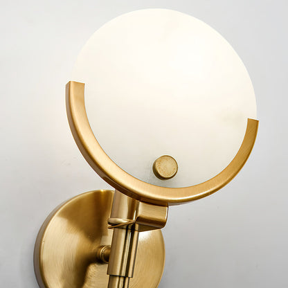 Ava Alabaster Brass Wall Lamp