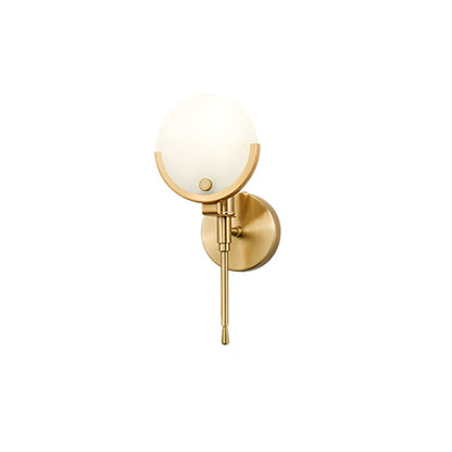 Ava Alabaster Brass Wall Lamp