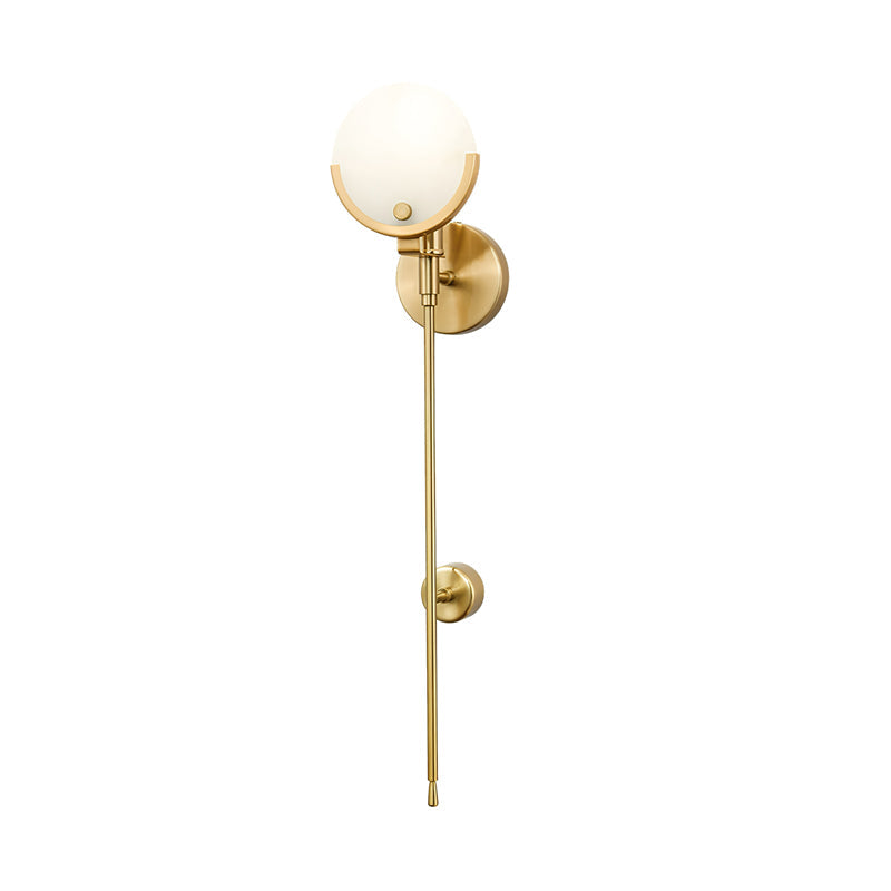 Ava Alabaster Brass Wall Lamp