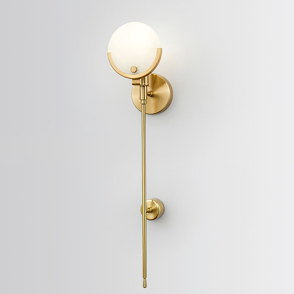 Ava Alabaster Brass Wall Lamp
