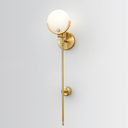Ava Alabaster Brass Wall Lamp