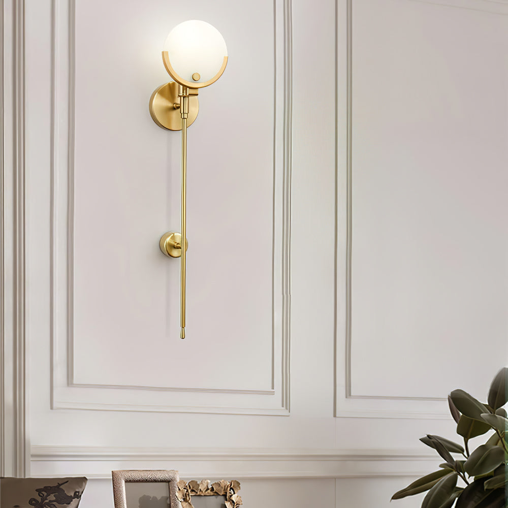 Ava Alabaster Brass Wall Lamp
