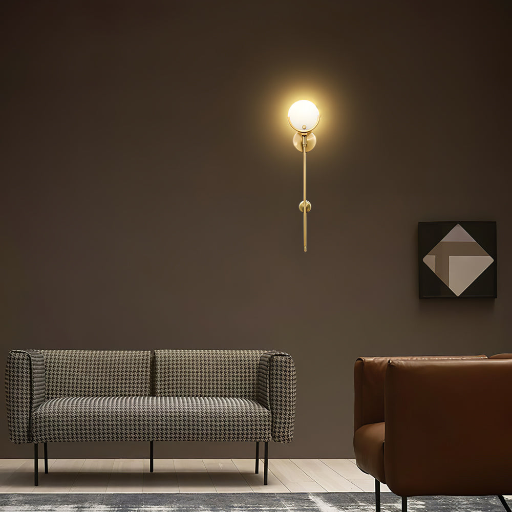 Ava Alabaster Brass Wall Lamp