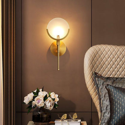 Ava Alabaster Brass Wall Lamp