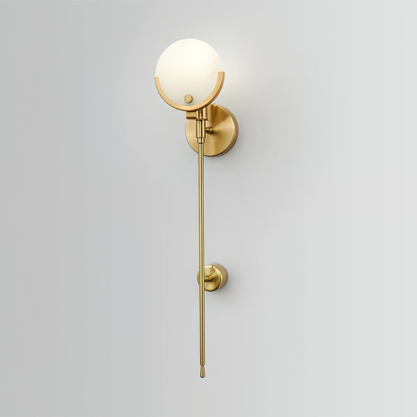 Ava Alabaster Brass Wall Lamp