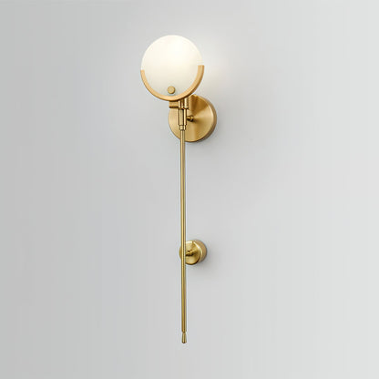 Ava Alabaster Brass Wall Lamp