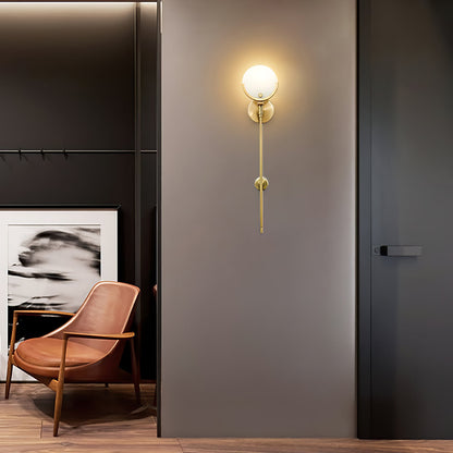 Ava Alabaster Brass Wall Lamp