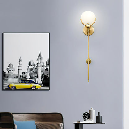 Ava Alabaster Brass Wall Lamp