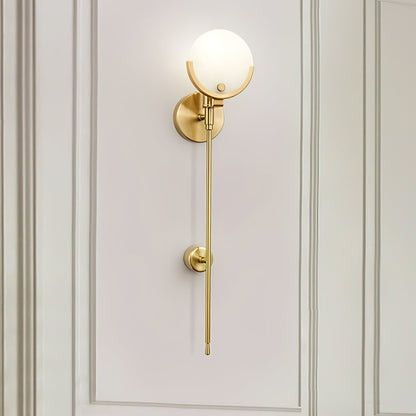 Ava Alabaster Brass Wall Lamp