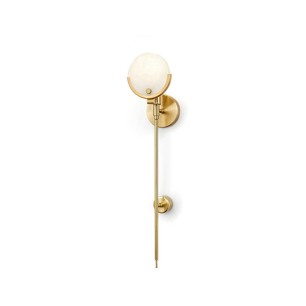 Ava Alabaster Brass Wall Lamp