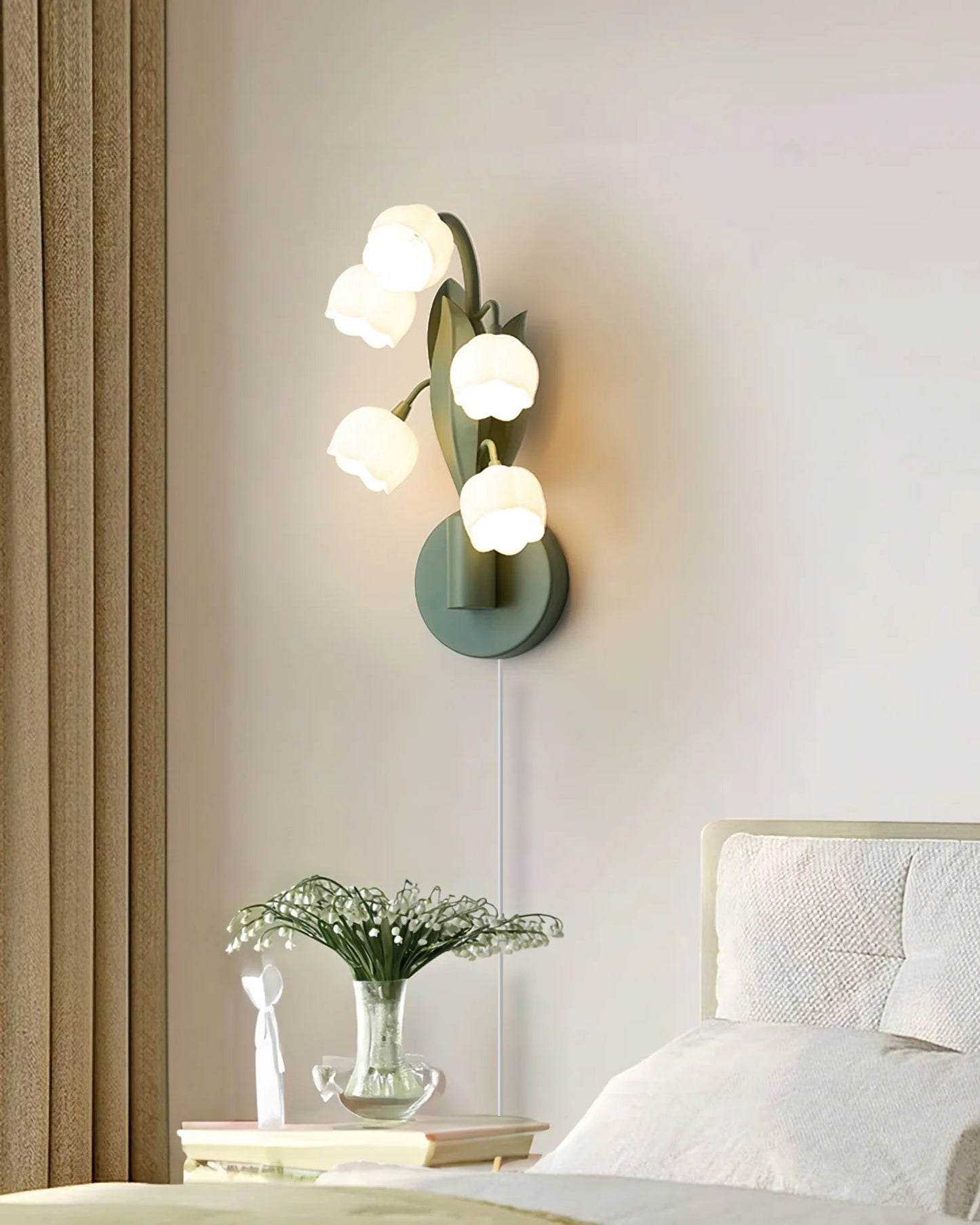Bell Orchid Plug In Wall Lamp