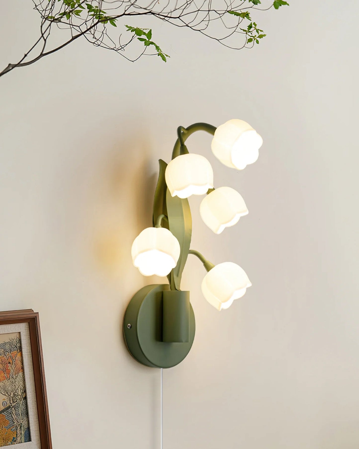 Bell Orchid Plug In Wall Lamp