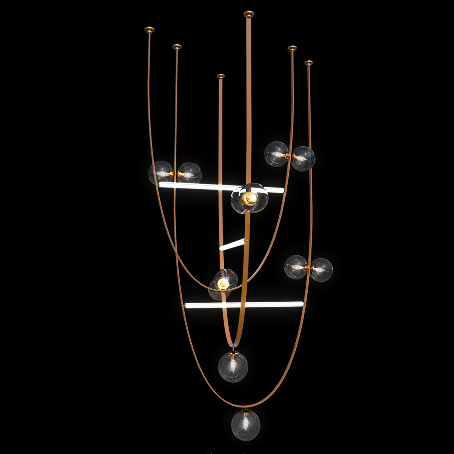 Belt Leather Ball Chandelier