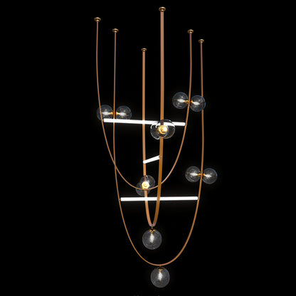 Belt Leather Ball Chandelier