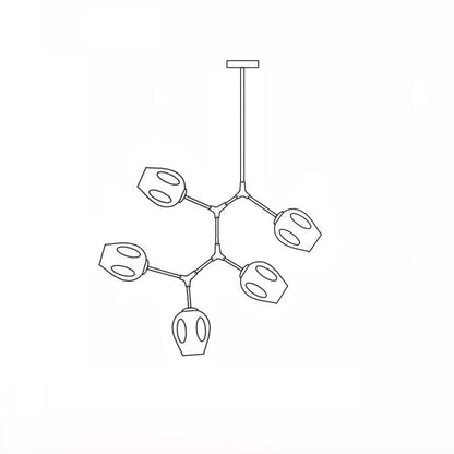 Perry Globe Vertical Chandelier